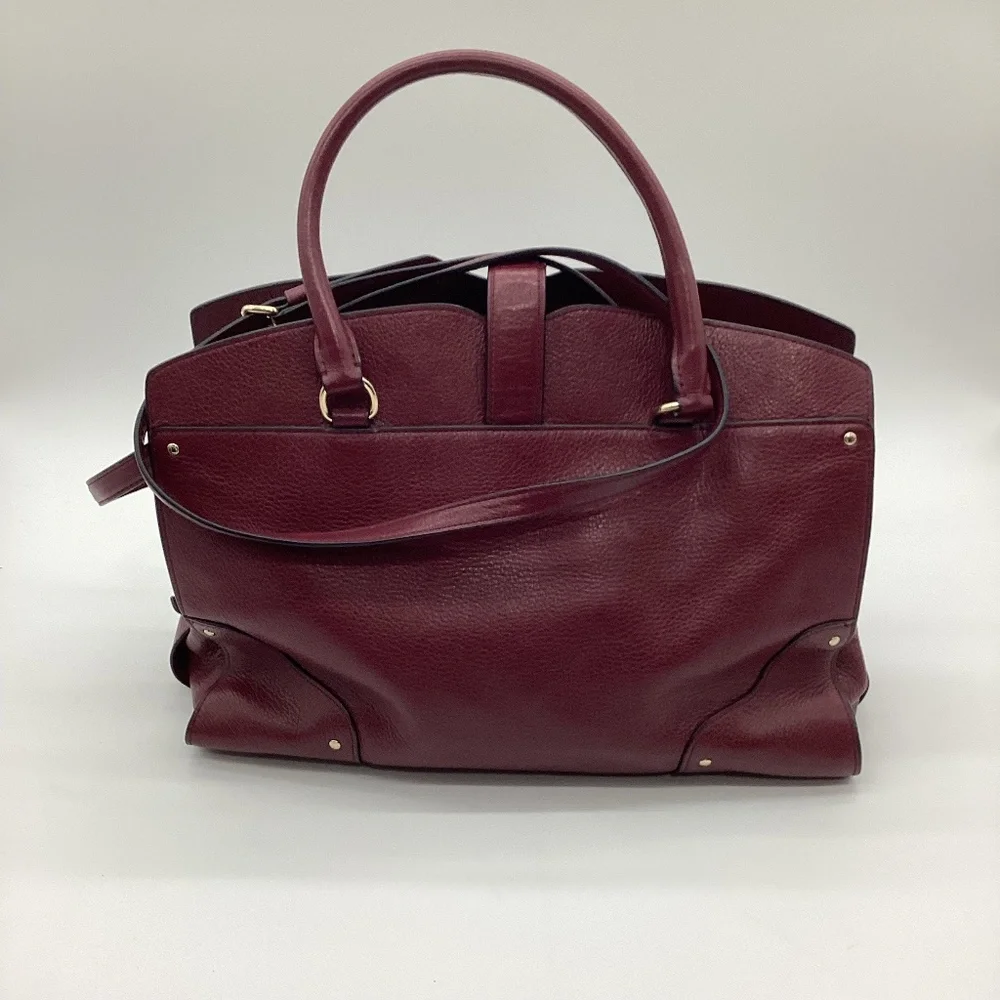 2142. Coach Mercer Satchel / Crossbody True Red Grain Leather EUC